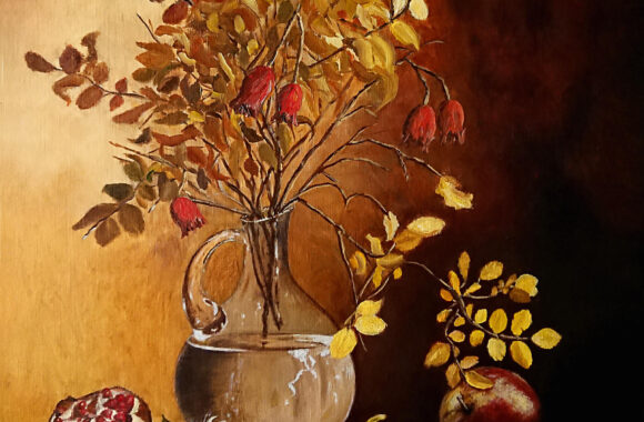 Still life with dried leaves